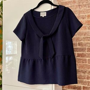 Sezane Indra blouse in Marine, Sz. 36